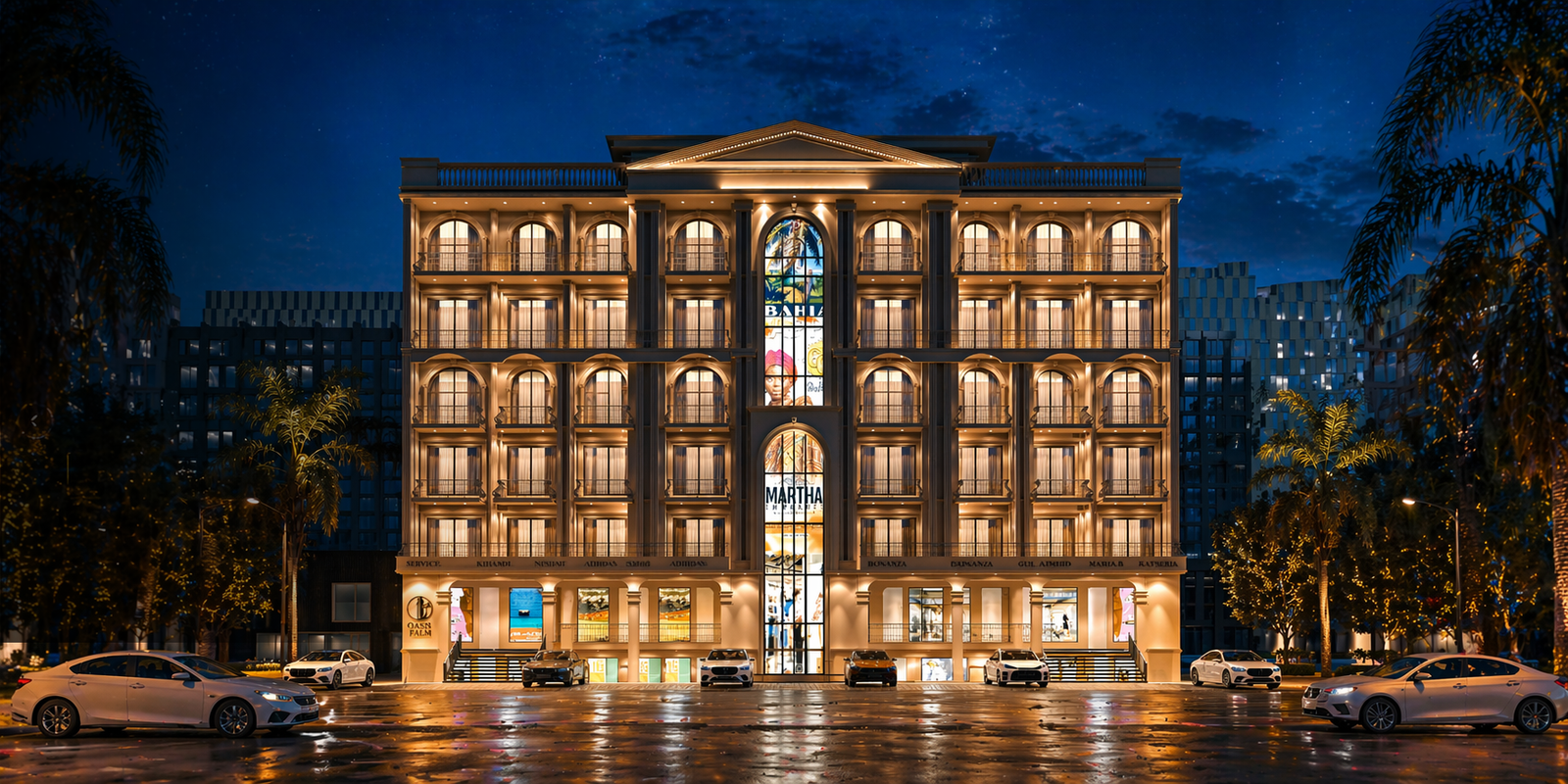 Oasis Palm Tower Front Side